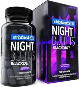 StripFast Night Bullets Blackout | Dieta pérdida de peso para mujeres y hombres 60 cápsulas - Imagen 1 de 6