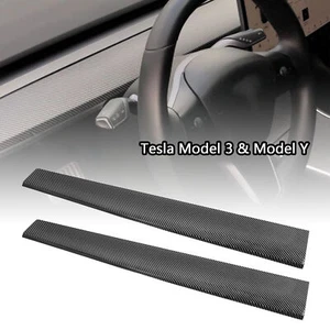 Dashboard Cover Wrap for Tesla Model 3 2021-2023 Accessories ABS 2Pcs/set - Bild 1 von 9