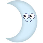 Removable Moon Smiling Wall Decal Graphic Peel and Stick 1 Foot Tall