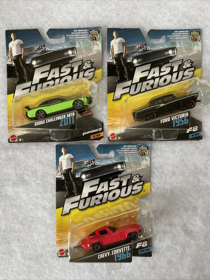 Fast & Furious 2011 Dodge Challenger SRT8-3 Car Bundle of Collectible Diecast - Image 1 of 4