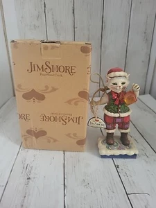 Jim Shore Heartwood Creek Catch The Christmas Spirit Cat Figurine #4027766 6.5” - Picture 1 of 10