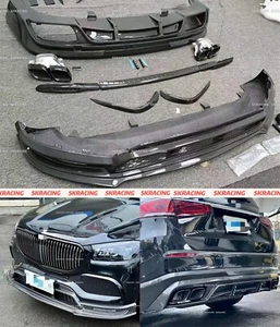 Fits For Benz GLS63 AMG X167 2021-2025 Carbon Fiber Front Rear Lip Body Kits - Picture 1 of 20