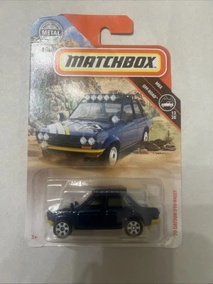 2020 Matchbox '70 Datsun 510 Rally #73/100 Blue MBX Off-Road VHTF JDM 1970 510 - Image 1 of 4