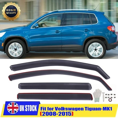 For 2008-2015 VOLKSWAGEN VW TIGUAN MK1 Wind Deflectors Visor Mission Air 4PCS UK - Image 1 of 4