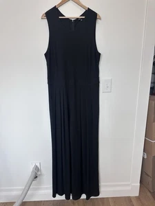 ModX Womens 1X Black Sleeveless Wide Leg Jumper w/Pockets - Picture 1 of 6