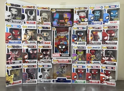 MASSIVE LOT OF 27 SPIDER-MAN FUNKO POPS! Miles Morales, Venom, Holiday, Villains - Image 1 of 4
