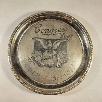 VINTAGE CONGRESS BEER HABERLE BREWING CO. TRAY PRE-PROHIBITION SYRACUSE EAGLE!!! - Image 1 of 4