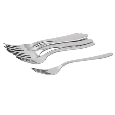 10 Set Dinner Forks Stainless Steel 7.5" Fruit Dessert Steak Fork Tableware - Image 1 of 4