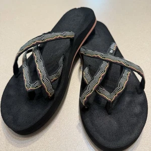 Teva Mush Mandalyn Strappy Flip Flops Toe Loop Sandals Women's 9 - Picture 1 of 7