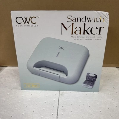 COOK WITH COLOR Sandwich Maker - 750-Watt, Non-Stick  Grilled cheese maker dorm - Image 1 of 4