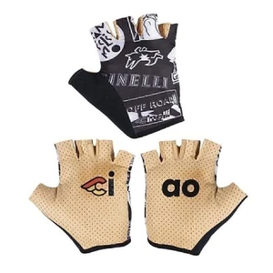 Cinelli Supercorsa Short Finger NO Padding Cycling Gloves B/W - Picture 1 of 2