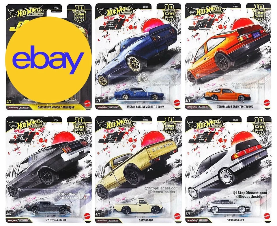 2026 Hot Wheels Car Culture Japan Historics 5 -SET OF 5 PRESALE - Image 1 of 1