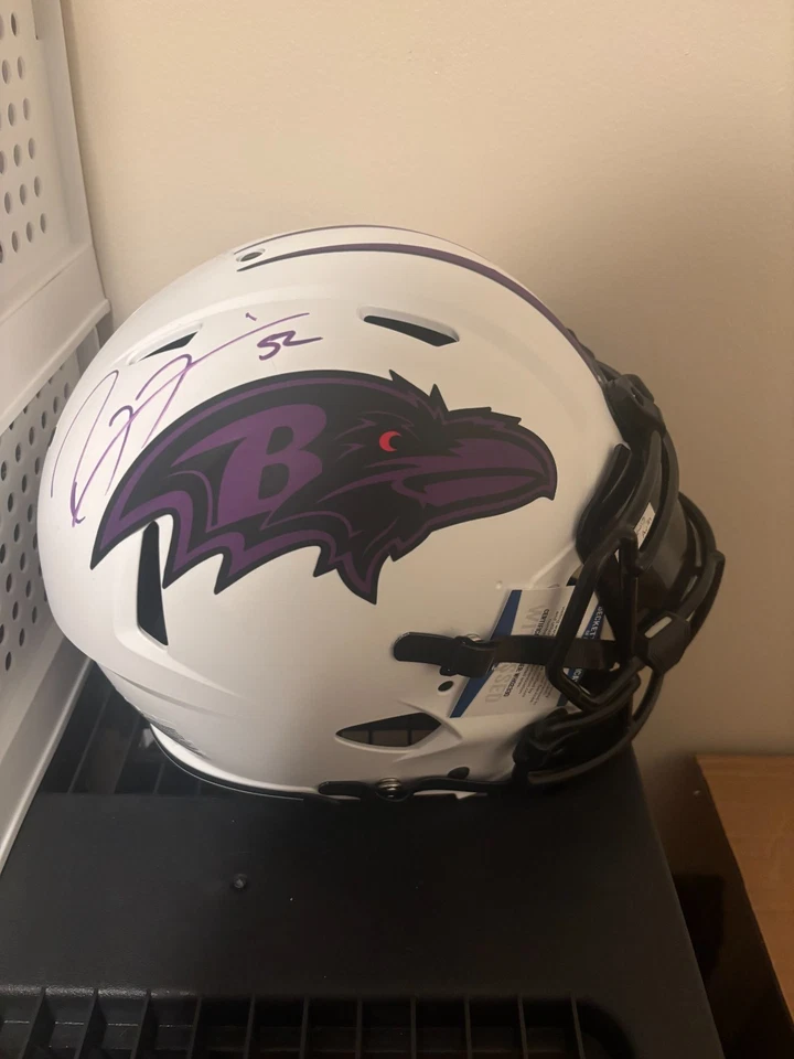 Ray Lewis Signed Baltimore Raves Lunar Eclipse Full Size Authentic JSA COA Visor - Image 1 of 1