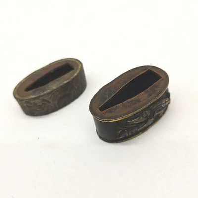 Antiguo juego japonés FUCHI de 2 - SAMURAI KATANA arte de montaje FCA044 Foto 1 de 4