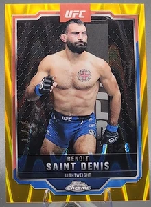Benoit Saint Denis /50 2025 Topps Chrome UFC Gold Wave rifrattore SSP - Foto 1 di 3