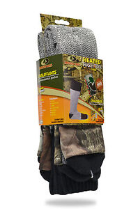 Mossy Oak Heated Acrylic Sock Two Pack+2 Free Foot Warmers FREE SHIPPING
