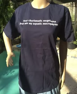 Unisex NWOT Anvil Organic Adopt A Pond Hillsborough County Navy T-shirt Size M - Picture 1 of 6