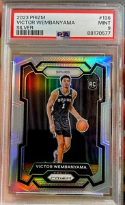 2023-24 Panini Silver Prizm Rookie Victor Wembanyama Rookie #136 Spur PSA 9 MINT - Picture 1 of 3