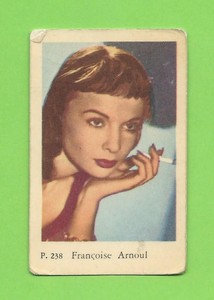 1958 Dutch Gum Card P #238 Francoise Arnoul