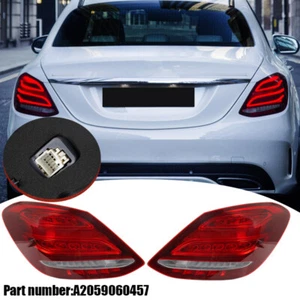 Left&Right Tail Light For 2015-18 Mercedes-Benz C-Class W205 LED Taillight Pair - Foto 1 di 15
