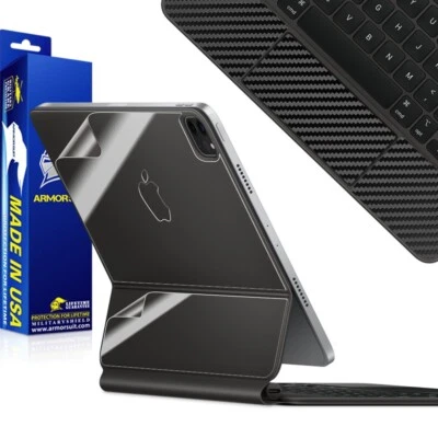 ArmorSuit Full Body Skin + Black Carbon Fiber  for Keyboard for iPad Pro 12.9 in - Image 1 of 4