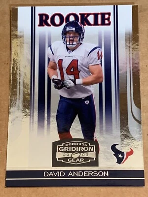 2006 Donruss Gridiron Gear Rookie David Anderson 128. SP #d/599. Texans - Image 1 of 2