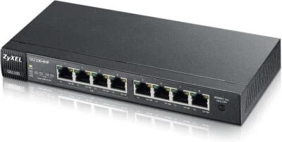 ZyXEL GS1100-8HP 8-Port GbE Unmanaged 4 PoE Ports w 75 Watt Fanless Metal Case - Image 1 of 4