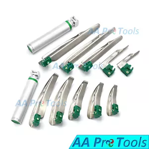 NEW FIBER OPTIC Laryngoscope Macintosh & Miller Set BLADE & HANDLES EMT (CHOOSE) - Picture 1 of 17