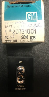  86 87 88 89 90 91 92 92 INTERRUPTOR DE VENTANA CADILLIAC OLDSMOBILE 20731001 OEM GM NOS Foto 1 de 4