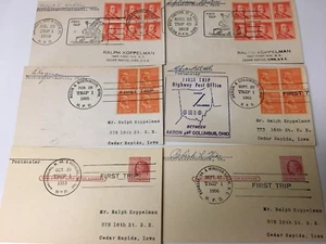 HPO FIRST TRIPS 1952-1959 POSTCARDS SIX DIFFERENT - Picture 1 of 5