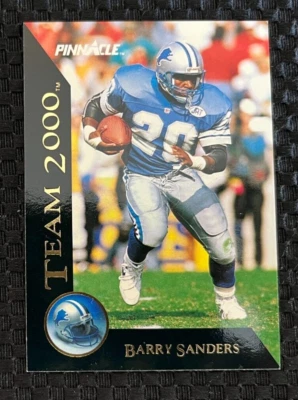 1992 Pinnacle Team 2000 #21 - Barry Sanders - Detroit Lions - Image 1 of 2