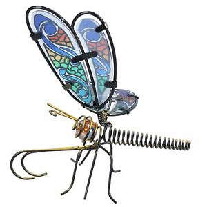 Glass Wing Spring-tail Dragonfly Pot Hanger Home Garden - Assorted Colours