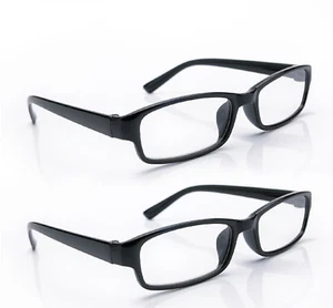 Reading Glasses 2 Packs Mens Unisex Womens UV Reader Trendy Designer - Picture 1 of 63