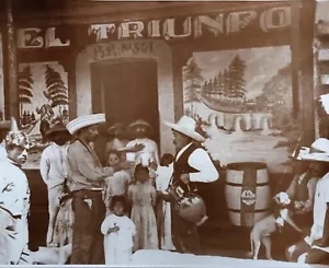 MEXICAN DRINKING OUTSIDE CANTINA 19.68 BY 15.74 INCHES - Picture 1 of 1