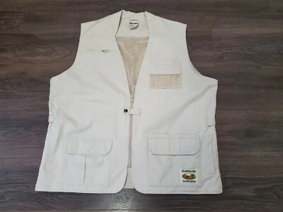 Walt Disney World Mens Vest Beige Kilimanjaro Safaris Pockets V Neck Mesh XL - Imagem 1 de 4