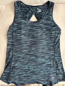 Old Navy woman's active key-hole back tank top, blue, M *NEW* - Picture 1 of 3