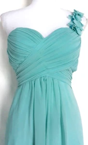 Ever Pretty Turquoise Strapless Pleated Top Short Dress Size 4 Bridesmaid Party - Imagen 1 de 10