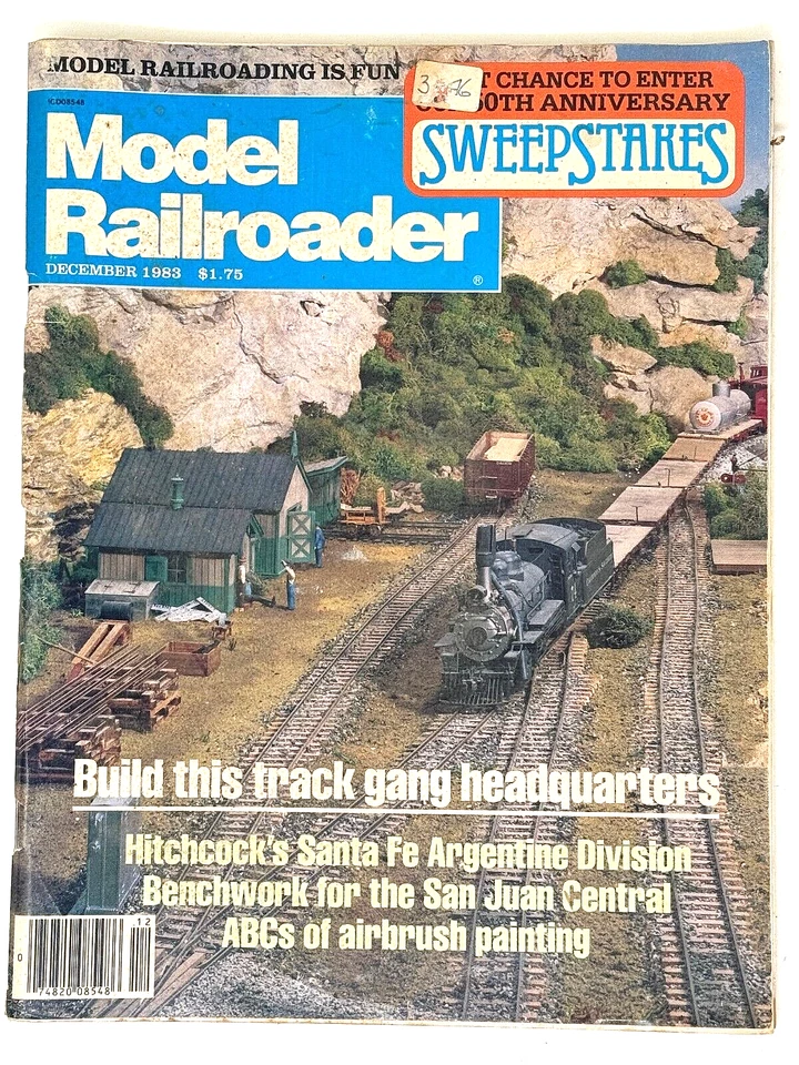 Model Railroader December 1983 Santa Fe Argentine Division - GOOD - Image 1 of 1