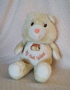 Vintage 80s Maverick Care Bear My Best Friend Yellow Stuffed Animal Plush 12" - Picture 1 of 13