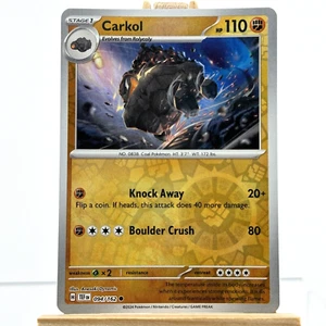Carkol 094/162 Reverse Holo Pokemon TCG Scarlet & Violet Temporal Forces - Picture 1 of 2