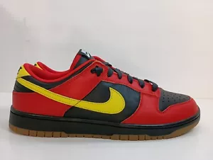 Nike Dunk Low University Red Sz12.5 Smoke Gum Bred Pro SB Black Wax Laces By You - Picture 1 of 15