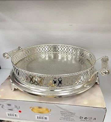 Serviertablett Gold  Deko Tablett Spiegel Tablett Frühstück Tablett - Bild 1 von 4