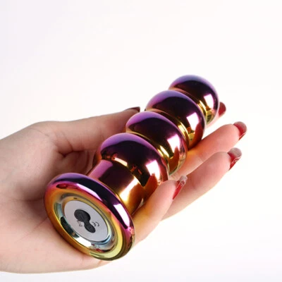 Waterproof Anal Butt Plug G-spot Vibrating Glass Dildo Prostate Massager Sex Toy - Image 1 of 4