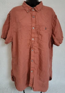 Todd Snyder Mens Shirt Size XL X Large Brown Linen - Picture 1 of 12