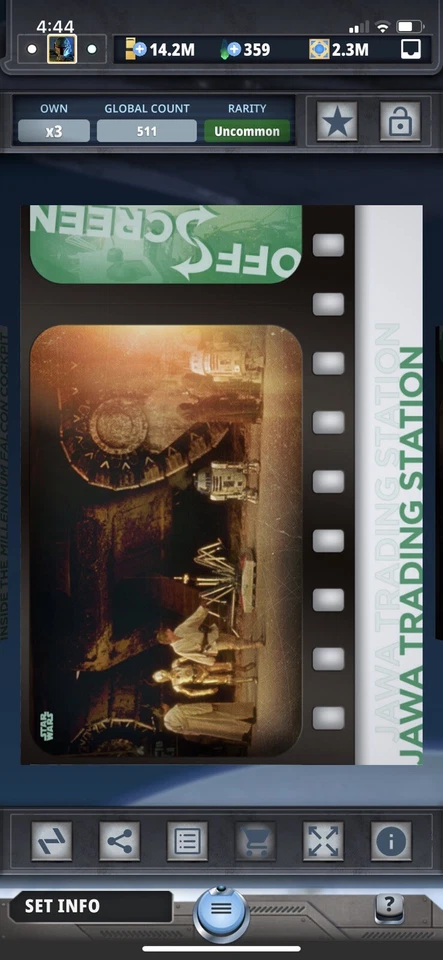 Topps Star Wars Digital Card Trader Green Off Screen Jawa Insert Award - Image 1 of 1