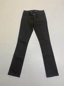 Serfontaine Black Jeans Indie Sleaze 2005 Fit + Slight Flare Metal Logo 25 waist - Picture 1 of 4