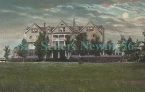 Cragsmoor NY - CRAGSMOOR INN HOTEL AT NIGHT - Postcard nr Ellenville - Picture 1 of 2