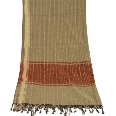 Bufandas envolventes tejidas gris algodón estola larga Dupatta vintage Sanskriti Foto 1 de 4