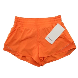 New Lululemon Size 4 Hotty Hot High Rise HR Lined Short 2.5" LITO Lit Orange - Picture 1 of 9