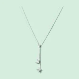 Thomas Sabo Damen Kette Stern & Mond 925 Sterling Silber KE1900-051-14-L45V - Bild 1 von 1